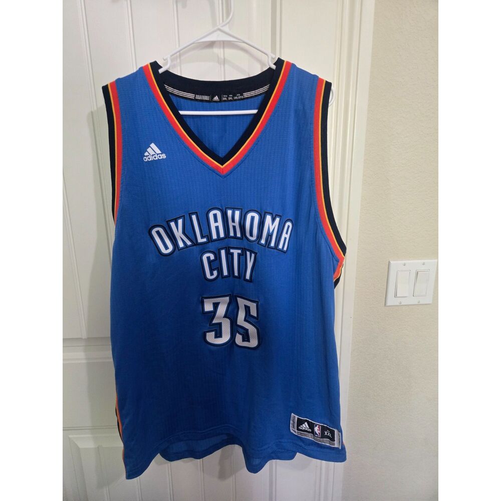 Adidas Oklahoma City Thunder Kevin Durant #35 NBA Jersey Blue Men’s 2XL XXL +2